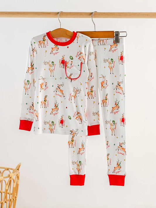 Oh Deer, Christmas Is Here! Organic Cotton Pajama Set