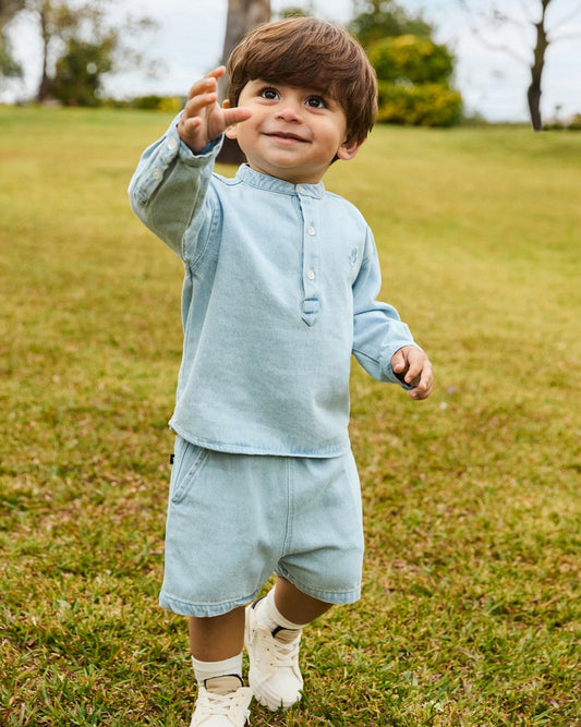 Shine Short | Misty Denim