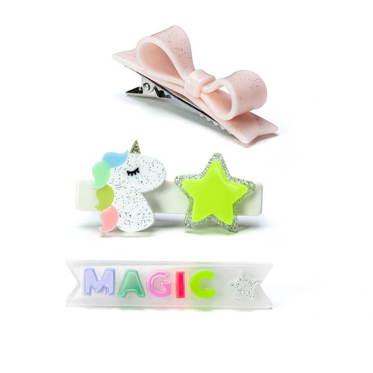 Magic Unicorn Neon Alligator Clips