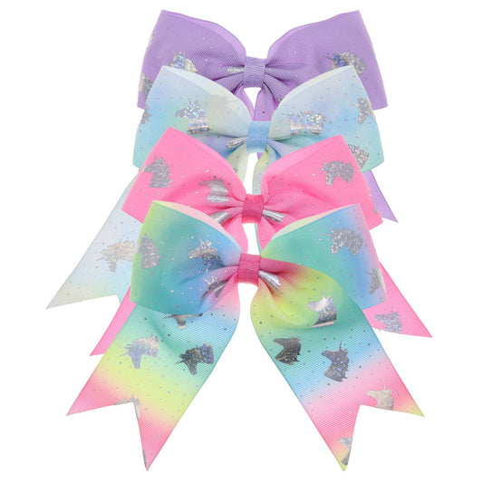Large Unicorn Glitter Hair Bows  | Assorted Colors
