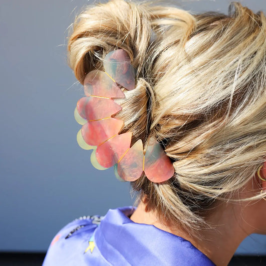Color Changing Claw Clip | Cotton Candy Pearl Arch
