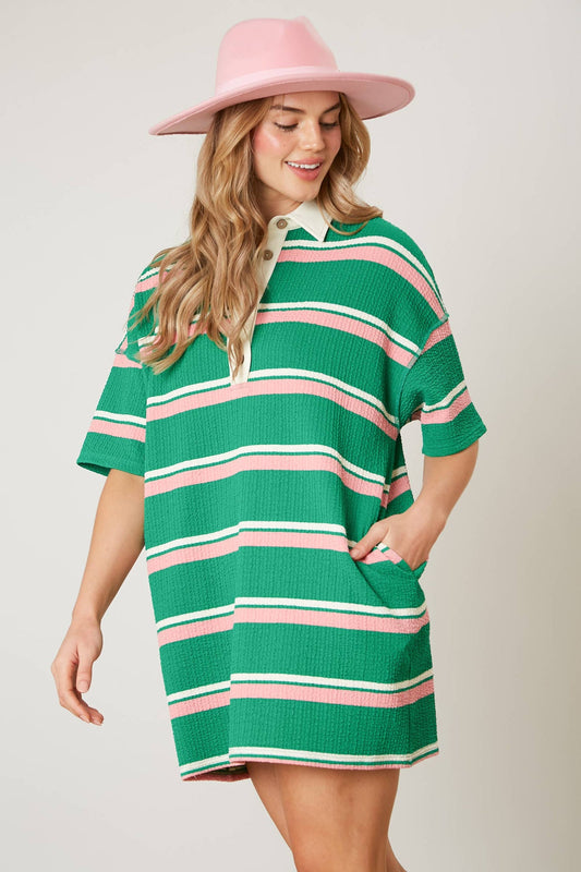 Bold Stripe T-Shirt Dress
