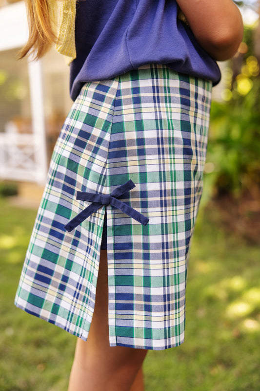 Clays Club Skort |  Woven Yarn Golf Pants Plaid/Nantucket Navy