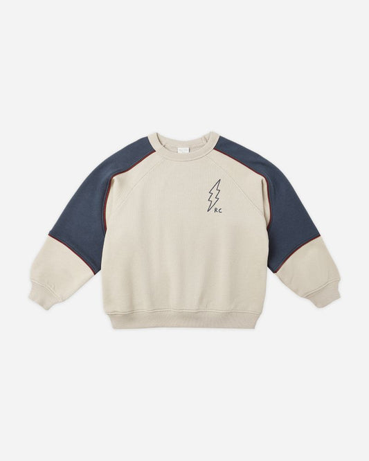 PANELED SWEATSHIRT || STONE