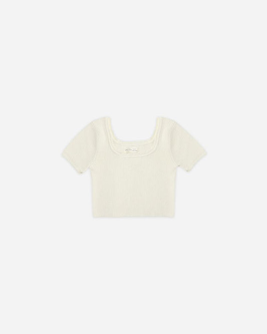 SCALLOP TEE || NATURAL