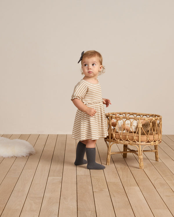 Annie Dress | Latte Stripe