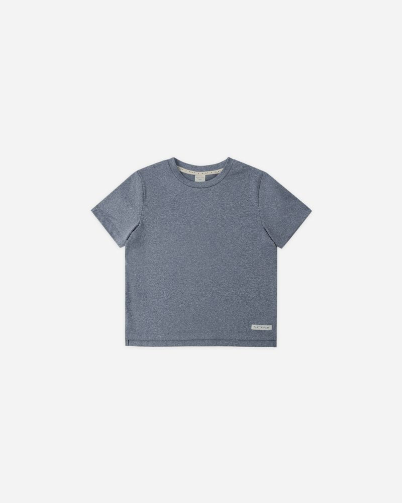 COVE ESSENTIAL TEE | HEATHERED MARINE