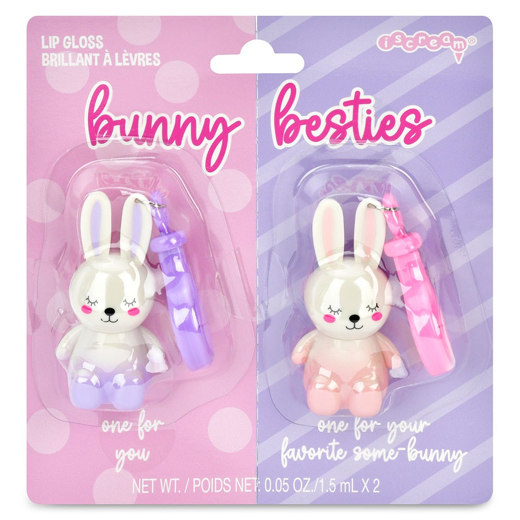 Bunny Besties Lip Gloss Key Chain - 2 Piece