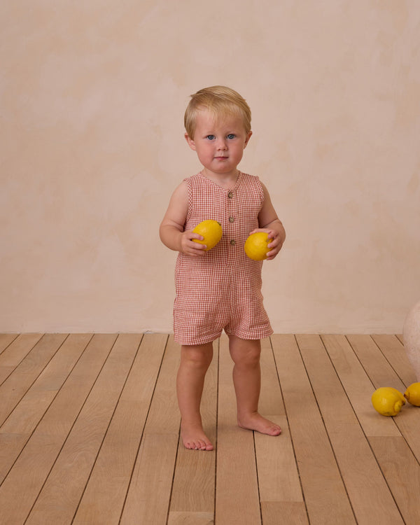 MAVERICK ROMPER || POPPY GINGHAM