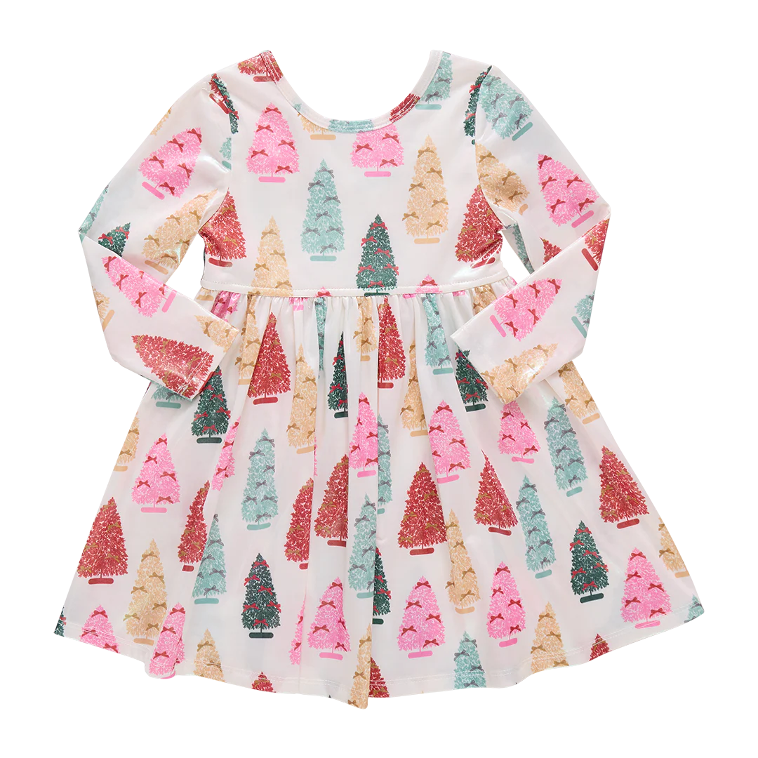 Girls Lame Steph Dress | Bottle Brush Trees