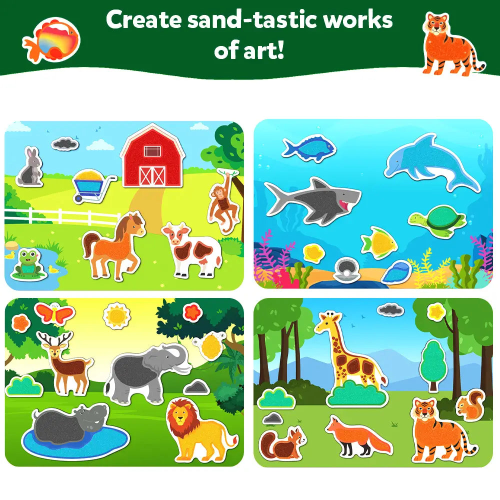Sand-Tastic Art Animals Controlled-Mess Sand Art
