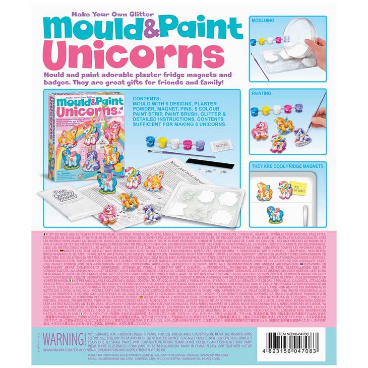 4M Unicorns Mould & Paint Diy Art Kit