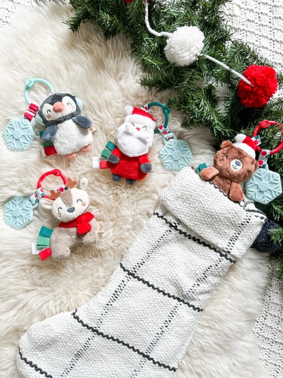 Holiday Plush Teether | Penguin or Santa