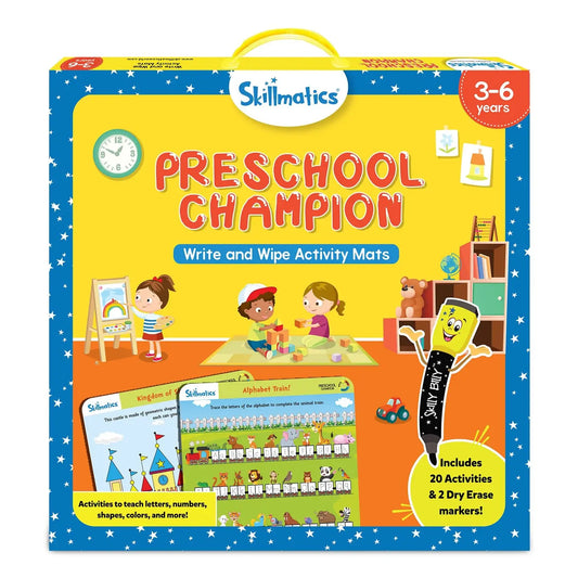 Preschool Champion Wipe and Write Activity Mats