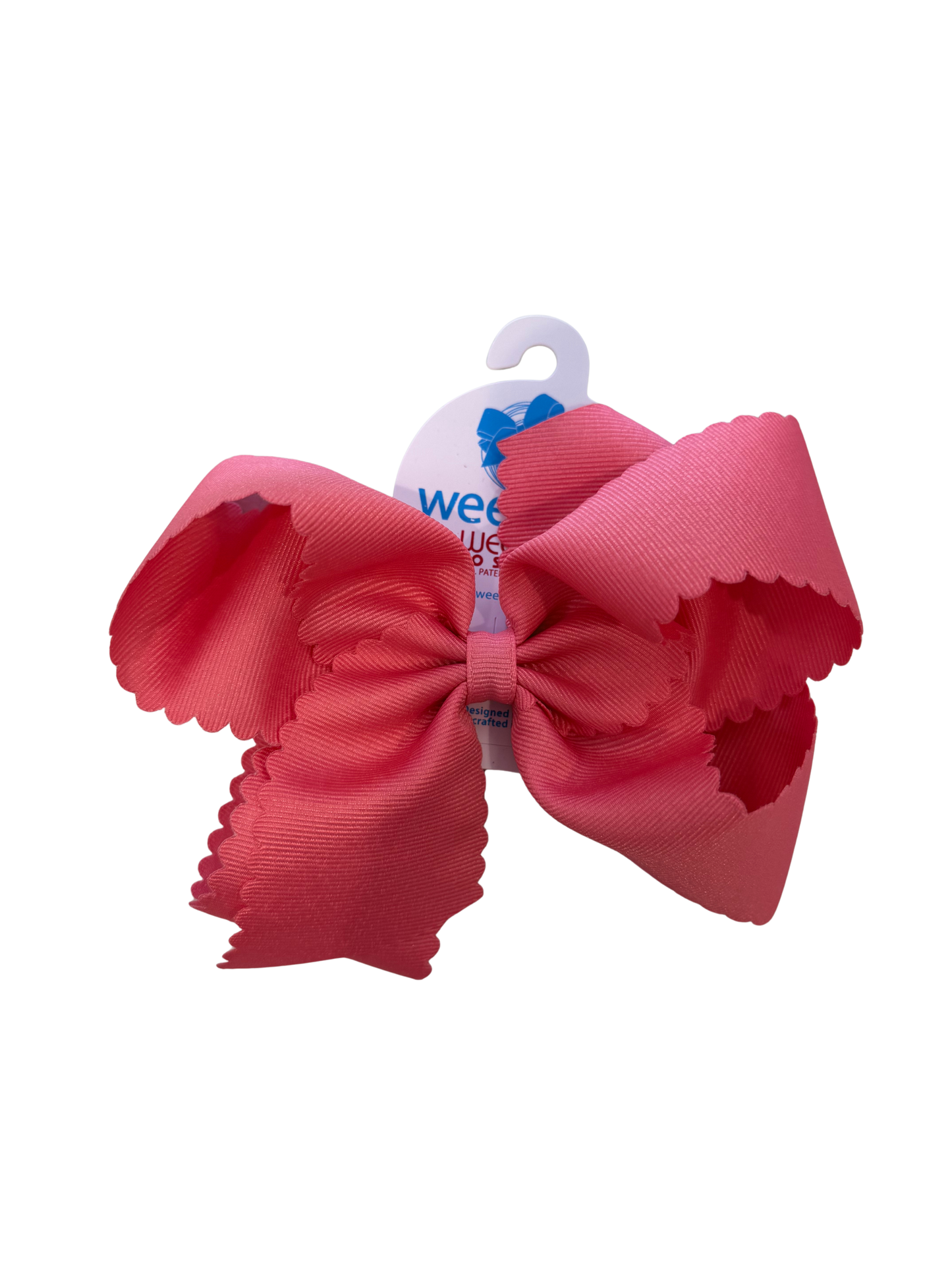 Medium Scalloped Edge Bow | Coral