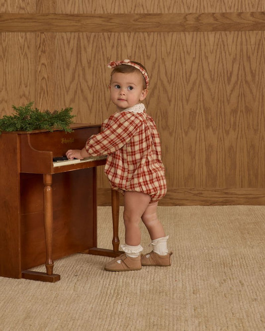 HEIDI ROMPER || RED PLAID