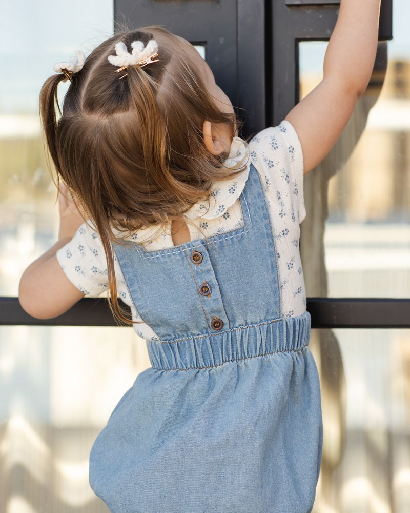 DENIM ROMPER | WASHED BLUE