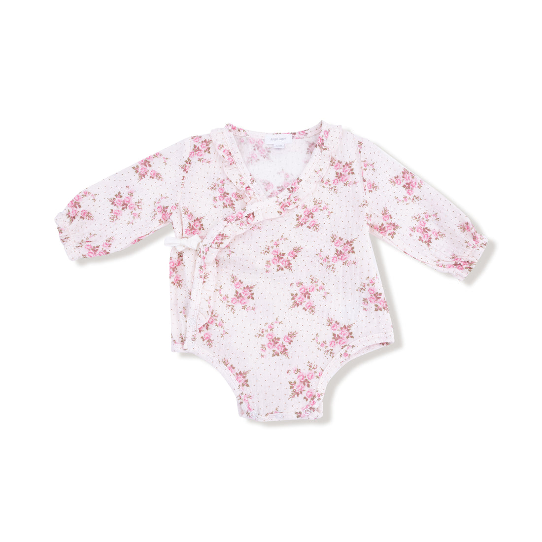 Long Sleeve Kimono Bodysuit |Belle Rosette Dot