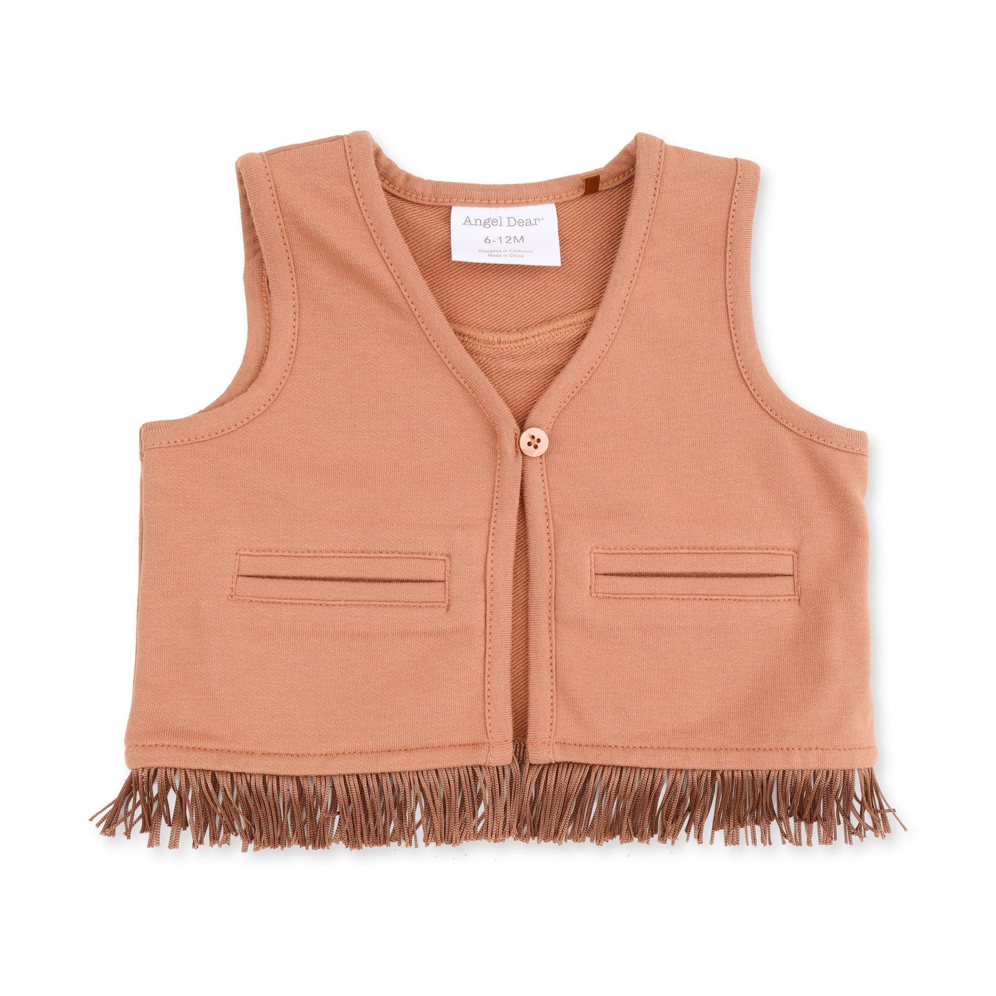 Solid Mocha Mousse | Western Fringe Vest