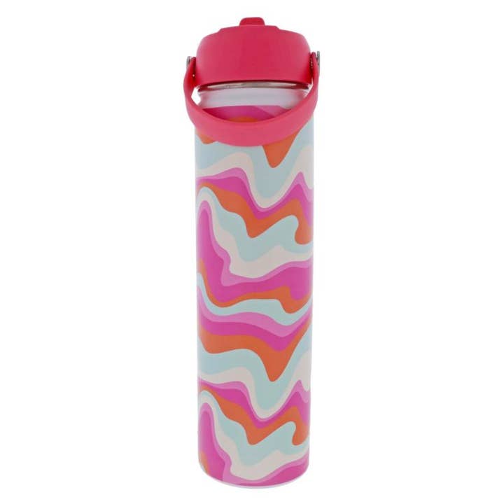 Stay Groovy 24 oz. Skinny Bottle with Straw Cap