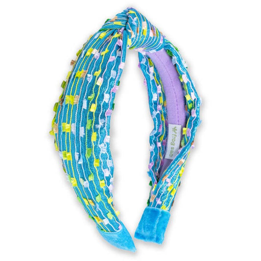 Confetti Knot Headband | Aqua