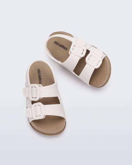 Cozy Sandal Baby | White & Brown