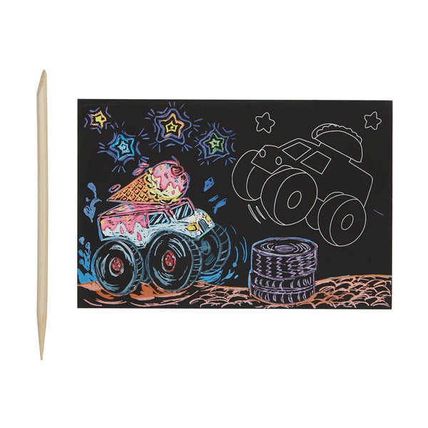 Mini Scratch & Scribble Art Kit: Monster Truck