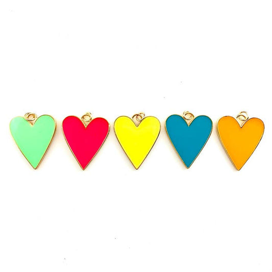 Neon Heart Charm | Orange