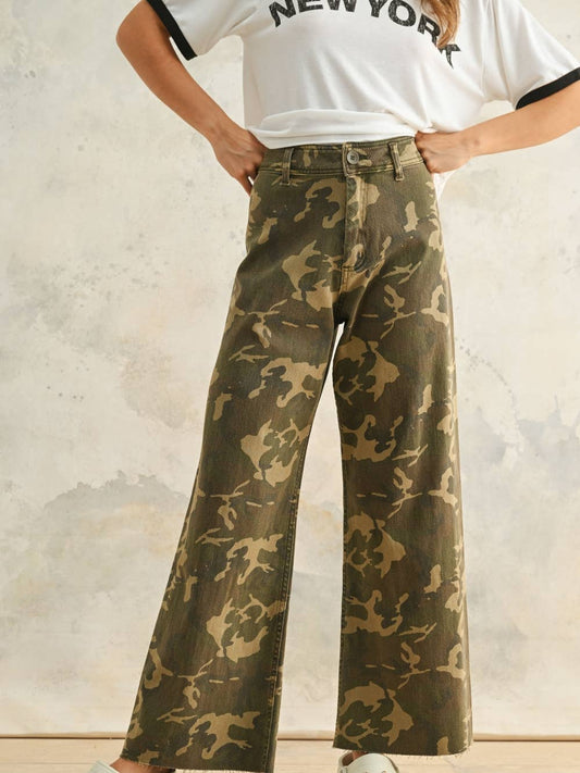 Camouflage Print Stretch Pant