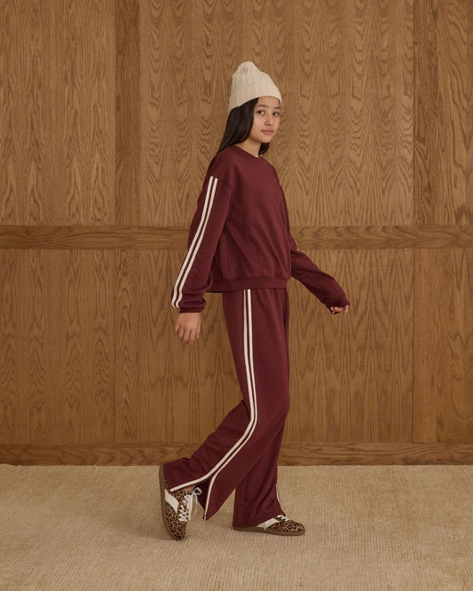 TRACK PANT || BURGUNDY TEEN