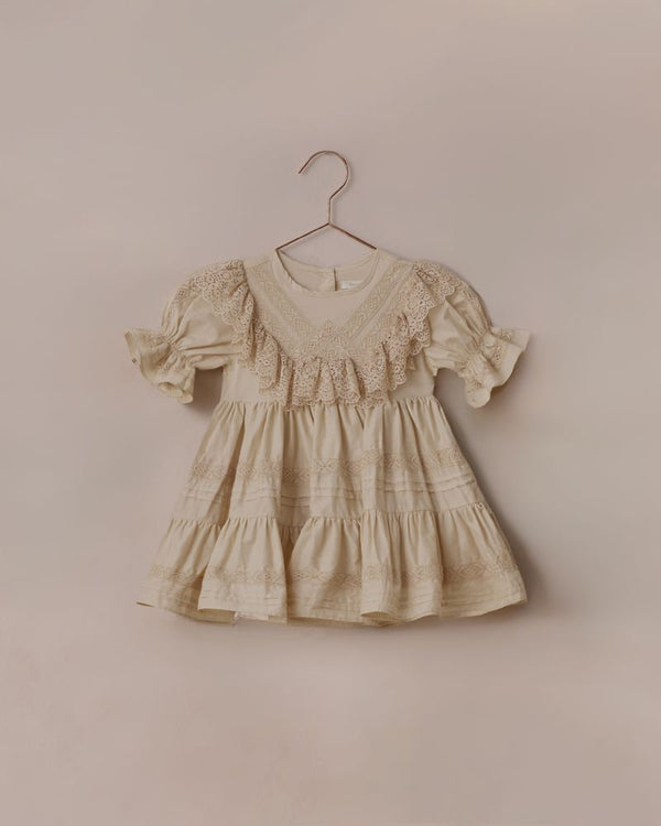 GENEVIEVE DRESS || ECRU