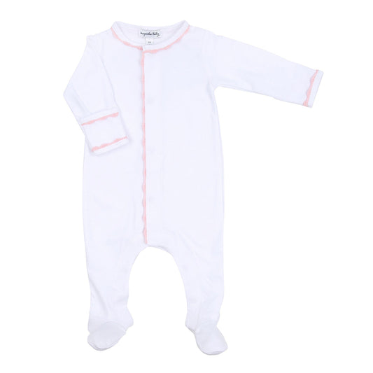 Baby Joy Embroidered Footie | Pink