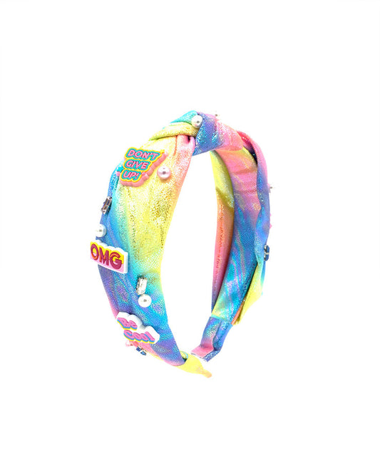 Tie Dye Charm Headband | Words