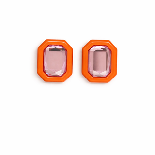 Olivia Statement Earrings | Pink Grapefruit