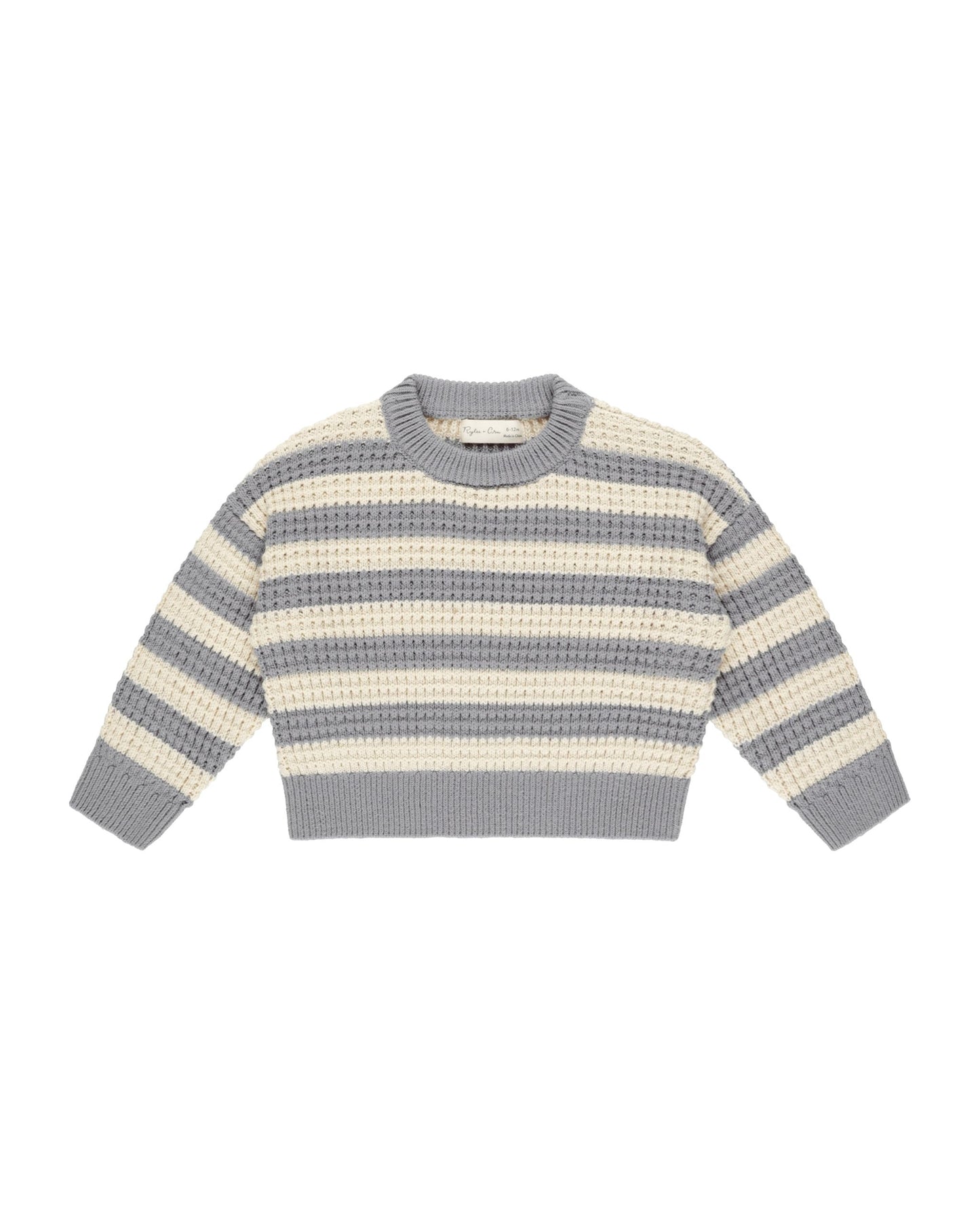 ASPEN SWEATER | DUSTY BLUE STRIPE