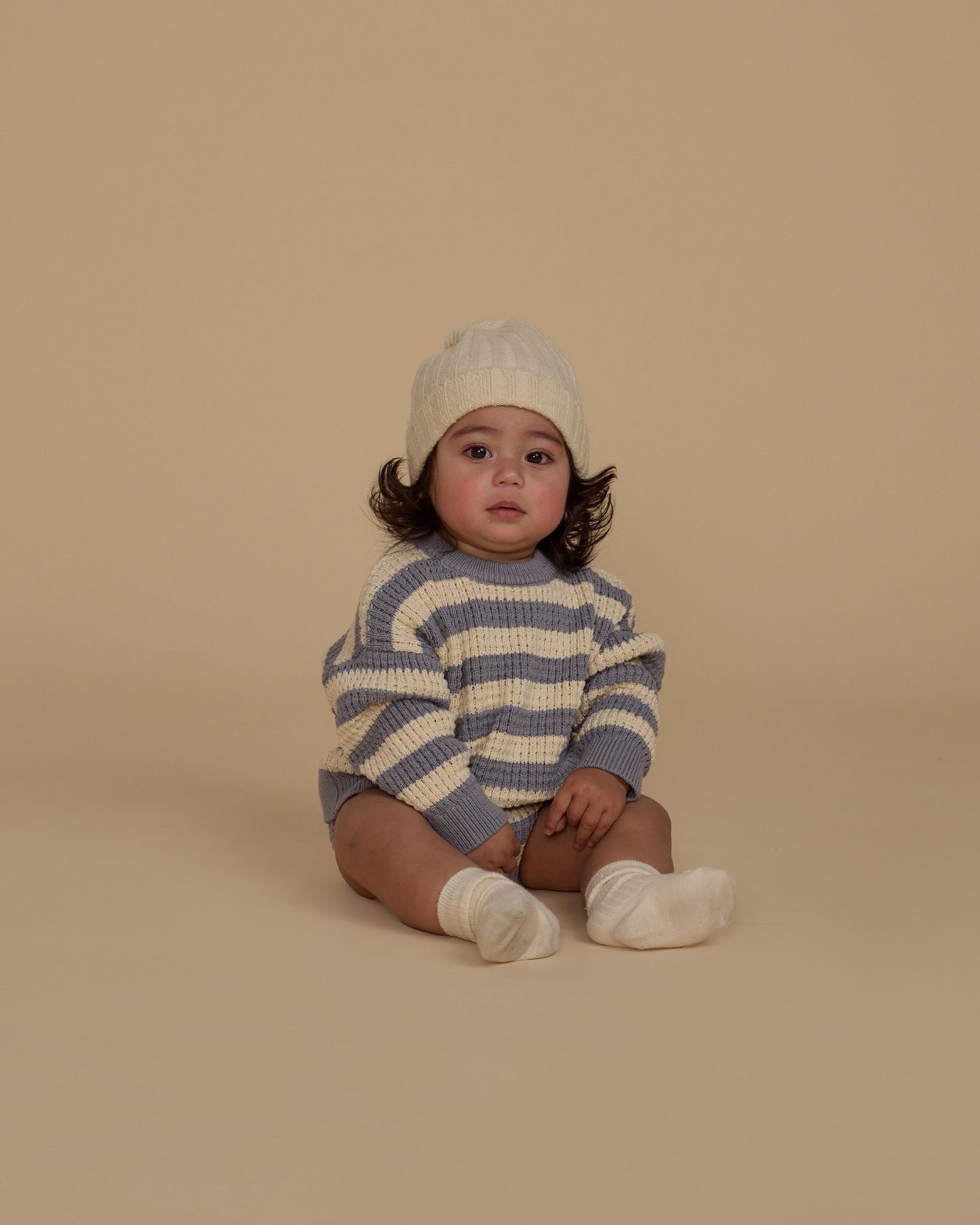 ASPEN SWEATER | DUSTY BLUE STRIPE