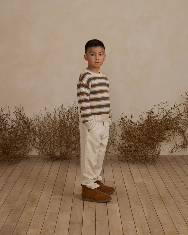 ASPEN SWEATER | SADDLE STRIPE