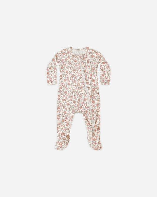 BAMBOO ZIP FOOTIE || BLOOM