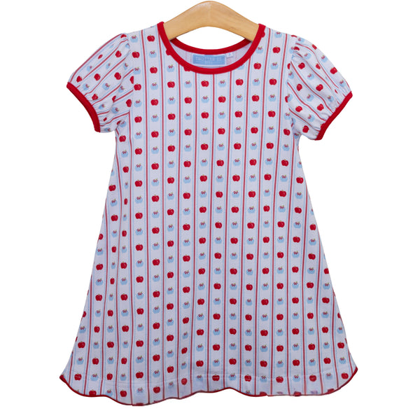 Printed Ruffle Dress | Apples