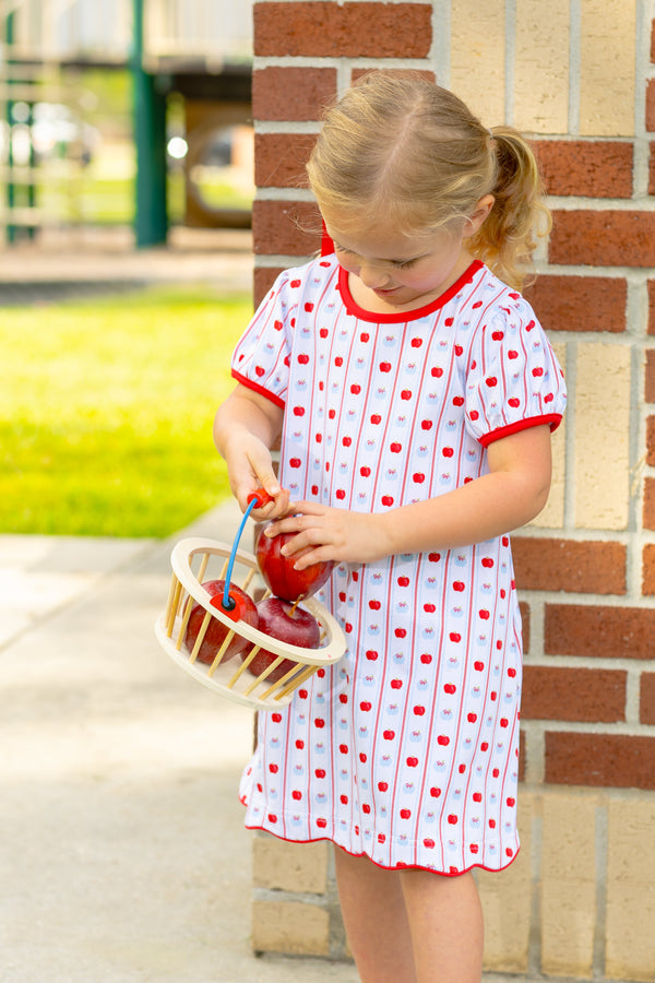 Printed Ruffle Dress | Apples