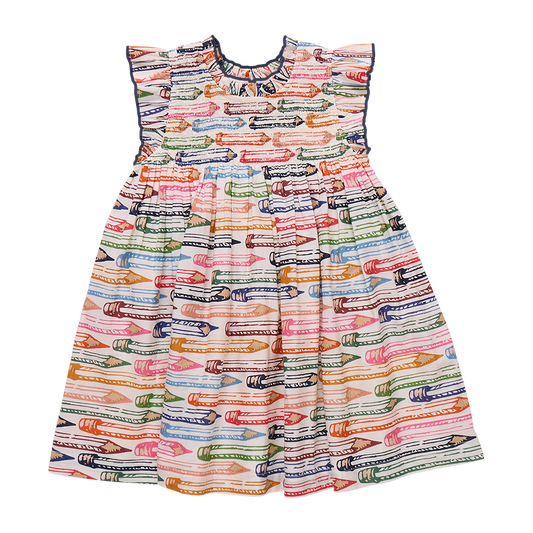 Girls Stevie Dress | Colored Pencils