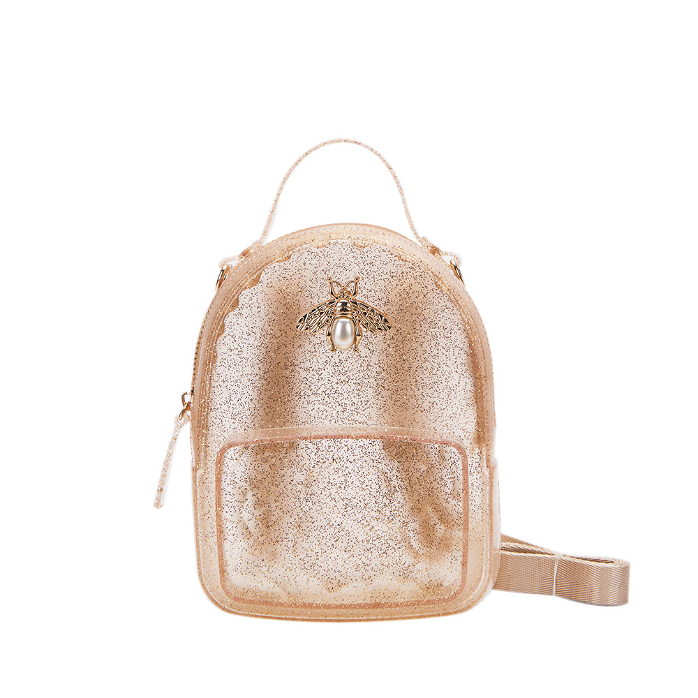 Gold Bee Jelly Mini Backpack - Gold