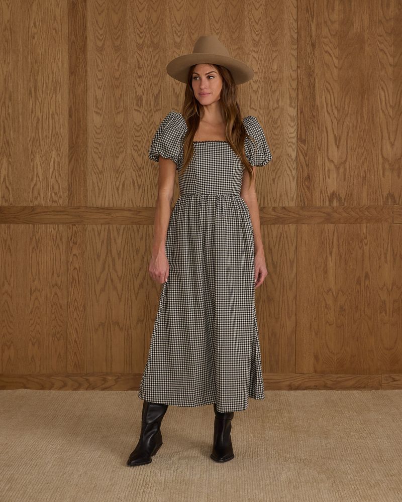 CHIARA DRESS || BLACK GINGHAM
