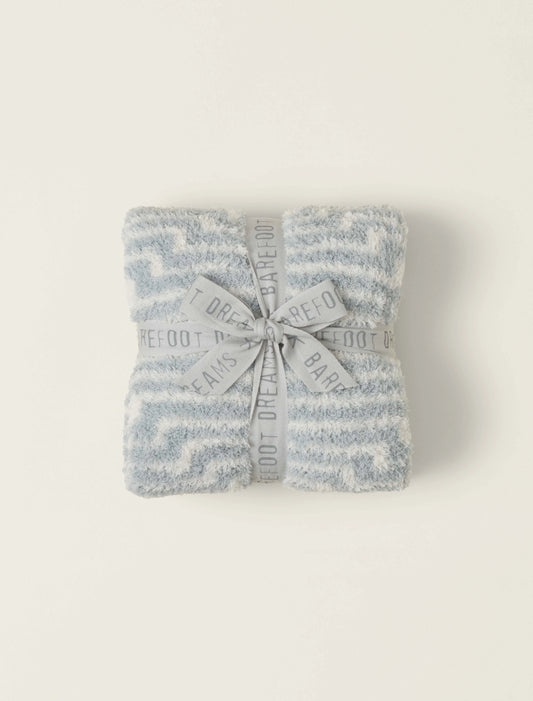 CozyChic® Geo Stripe Stroller Blanket | Blue Water