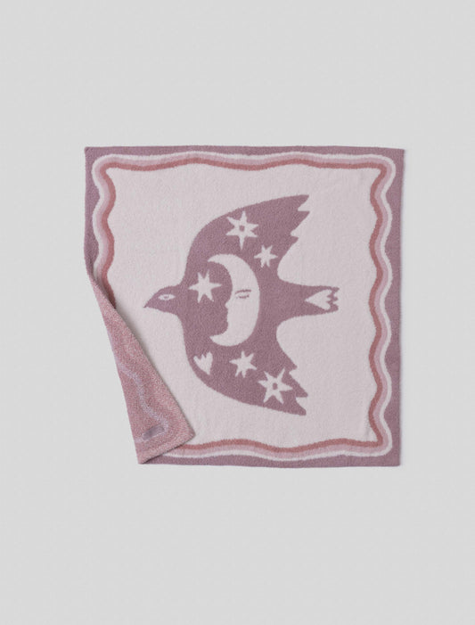 Cozy Chic Desert Bird Receiving Blanket | Tea Berry Multi