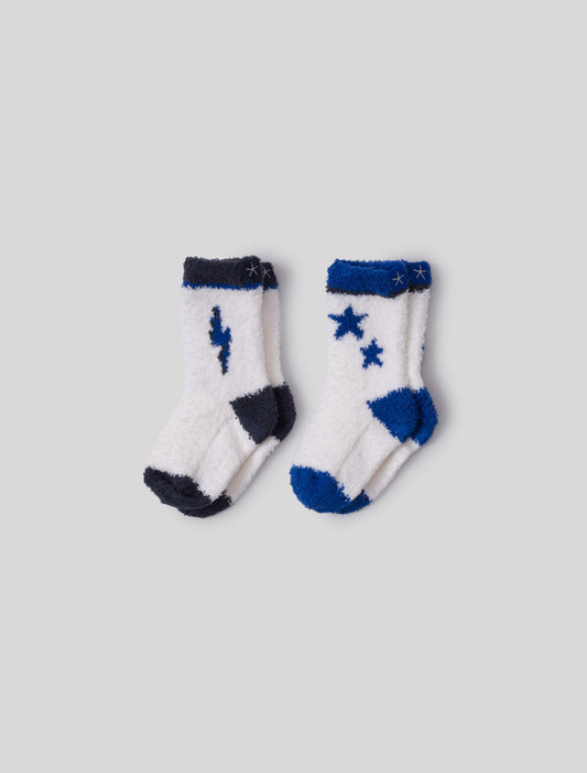 CozyChic® Toddler Space Adventure Sock Set | Cobalt Multi