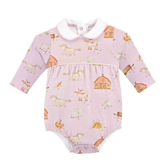 Round Collard Bubble | Little Farm Pink