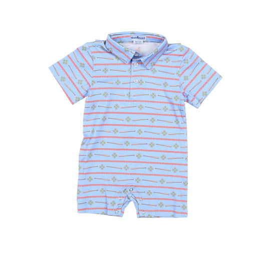 Polo Short Sleeve Romper | Extra Innings