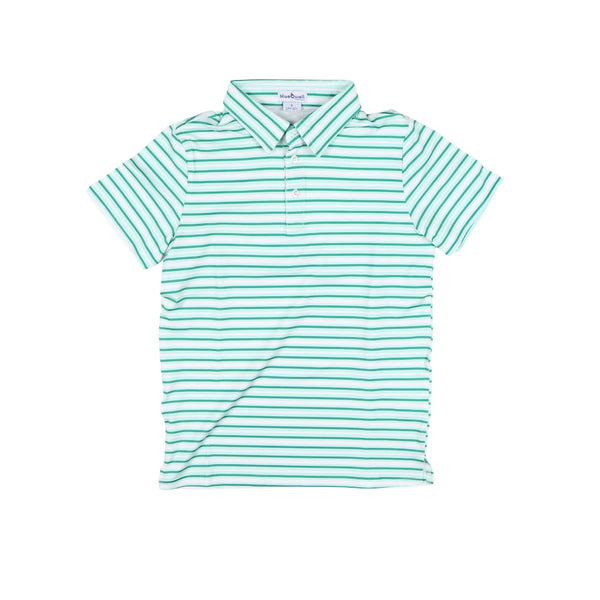 Polo Short Sleeve Shirt | Emerald Stripe