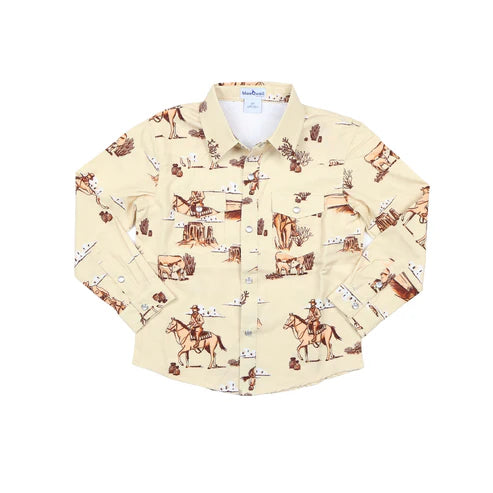 Pearl Snap Long Sleeve Shirt | Cattle Drive